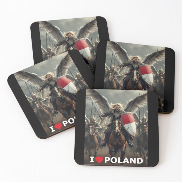 Item preview, I Love Poland Winged Hussar Angel Warrior Horse Cavalry designed and sold by Amber Sky Creations.