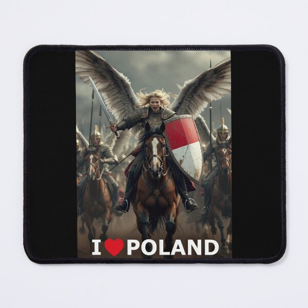 Item preview, I Love Poland Winged Hussar Angel Warrior Horse Cavalry designed and sold by Amber Sky Creations.