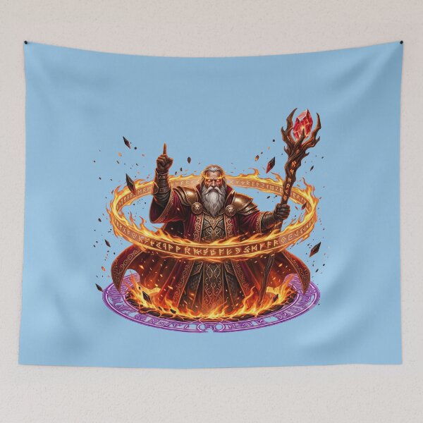 Item preview, Dwarf Mage with Magical Staff designed and sold by Utopian-Magic.