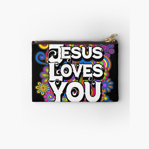 Item preview, Groovy "Jesus Loves You" Retro Christian Art - 70s Psychedelic Floral designed and sold by Alondra.