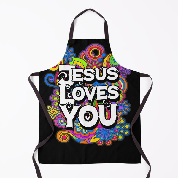 Item preview, Groovy "Jesus Loves You" Retro Christian Art - 70s Psychedelic Floral designed and sold by Alondra.