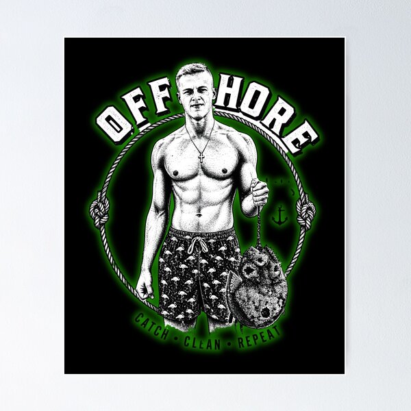 Item preview, Offshore,catch clean repeat,joe bartolozzi designed and sold by BARKAcreations.