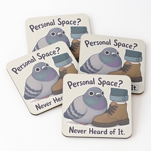 Item preview, Personal Space Never Heard Of It Funny Pigeon Sticker Cute Bird Meme Gift designed and sold by SimplePoDesign.