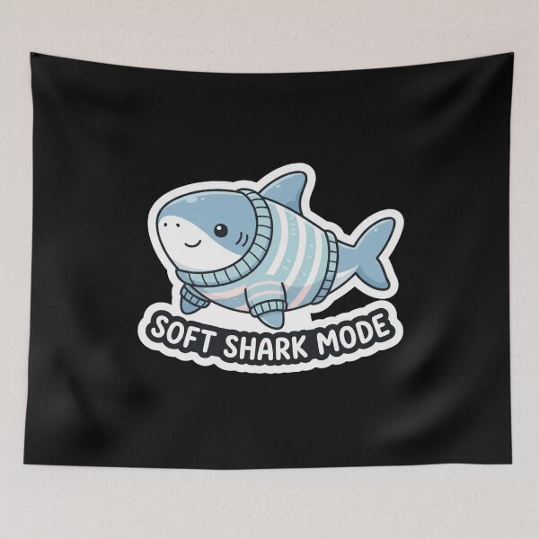 Item preview, Cute Shark Wearing A Cozy Sweater designed and sold by Owcomm.