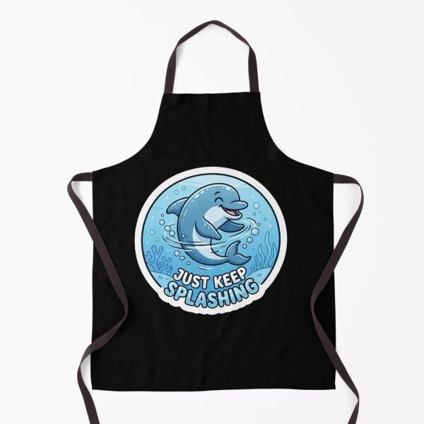 Item preview, Happy Dolphin Just Keep Splashing Illustration designed and sold by Owcomm.