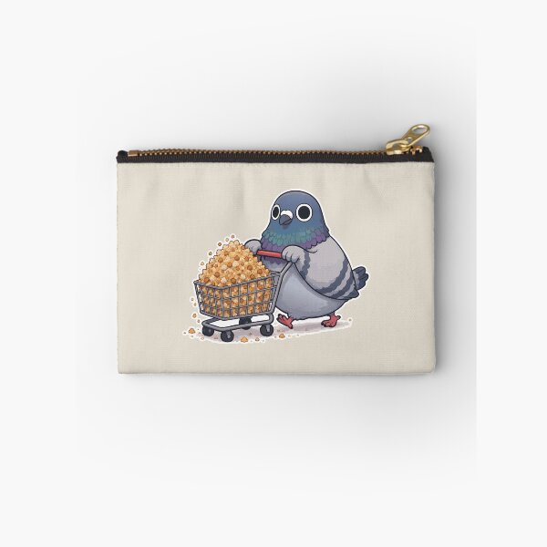 Item preview, Popcorn Pigeon Funny Bird Sticker Cute Snack Lover Meme Gift designed and sold by SimplePoDesign.