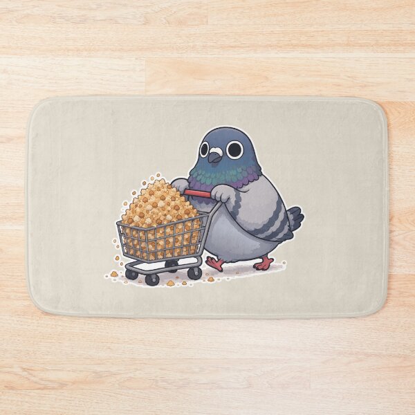 Item preview, Popcorn Pigeon Funny Bird Sticker Cute Snack Lover Meme Gift designed and sold by SimplePoDesign.