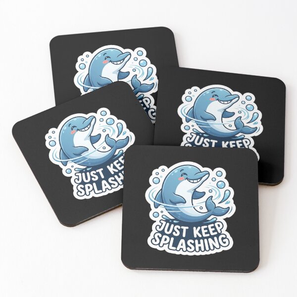 Item preview, Happy Little Blue Dolphin Just Keep Splashing designed and sold by Owcomm.