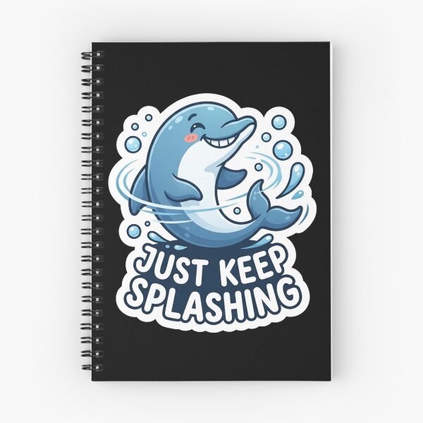 Item preview, Happy Little Blue Dolphin Just Keep Splashing designed and sold by Owcomm.