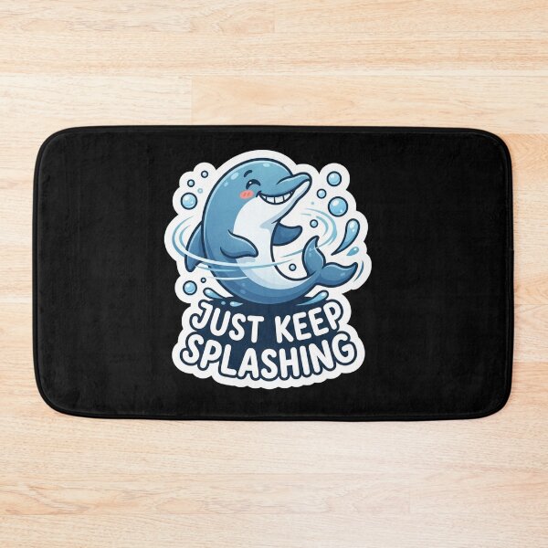 Item preview, Happy Little Blue Dolphin Just Keep Splashing designed and sold by Owcomm.