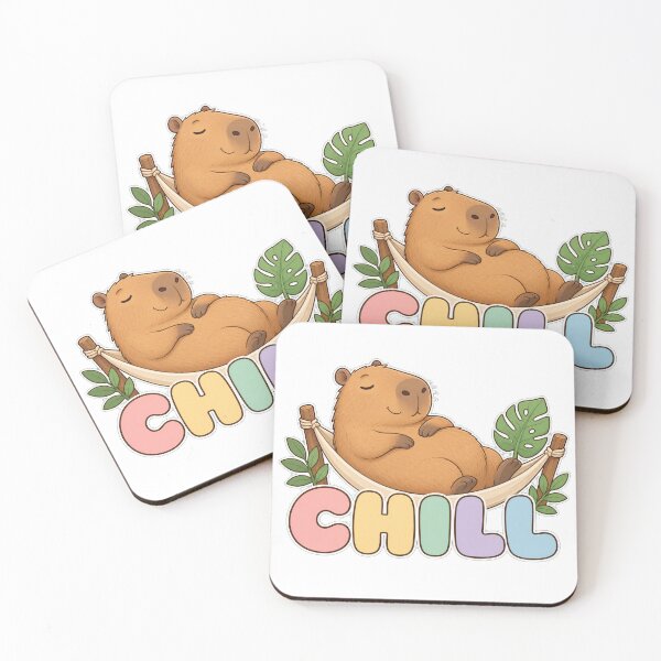 Item preview, RESPECT THE CAPYBARA Chill Capybara Typographic Design - Relaxed Water Hog Illustration  • designed and sold by Uglyandcute.