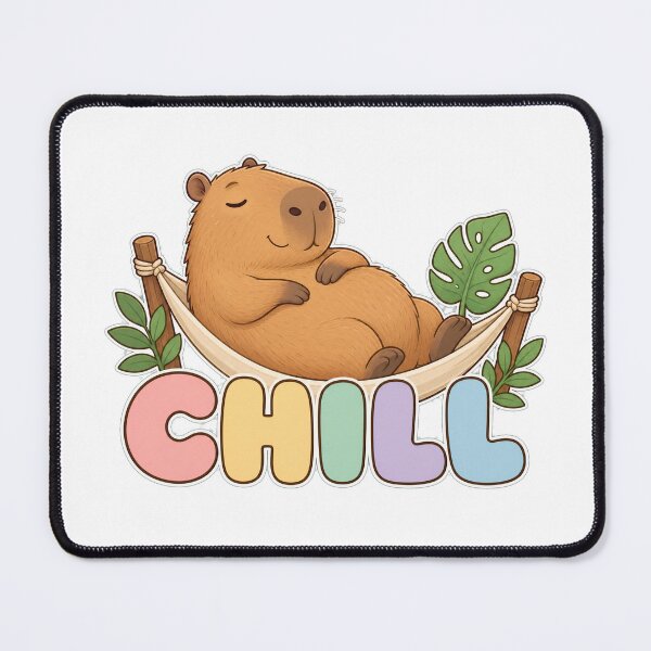 Item preview, RESPECT THE CAPYBARA Chill Capybara Typographic Design - Relaxed Water Hog Illustration  • designed and sold by Uglyandcute.