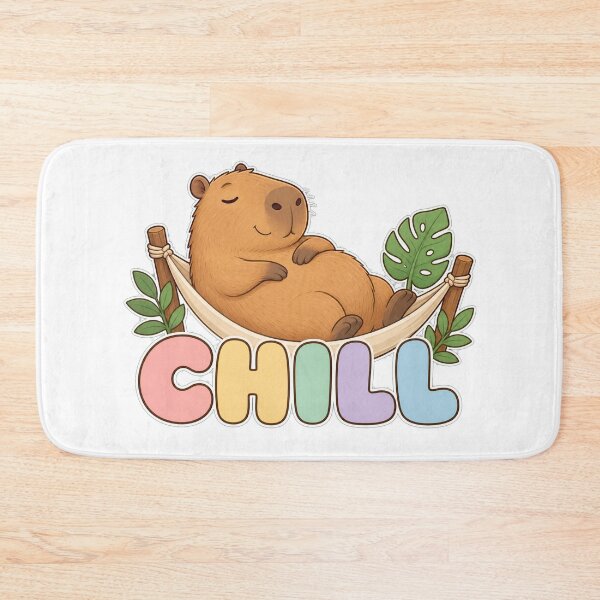 Item preview, RESPECT THE CAPYBARA Chill Capybara Typographic Design - Relaxed Water Hog Illustration  • designed and sold by Uglyandcute.