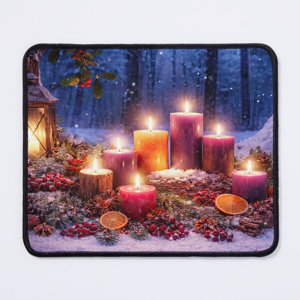 Item preview, Winter Solstice Yule Candles Lantern Snow designed and sold by Stephanie Laird.