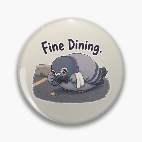 Item preview, Fine Dining Pigeon Funny Bird Sticker Fancy Food Lover Meme Gift designed and sold by SimplePoDesign.