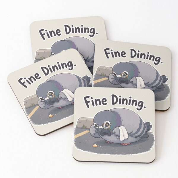 Item preview, Fine Dining Pigeon Funny Bird Sticker Fancy Food Lover Meme Gift designed and sold by SimplePoDesign.