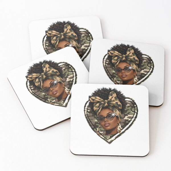 Item preview, Afro Black Women African American Black History Month Camo designed and sold by BornBorn.