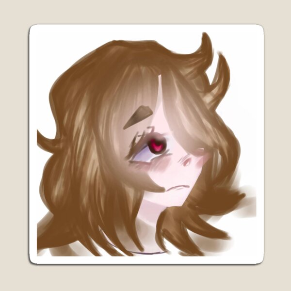 Item preview, Sad Anime Girl with Brown Hair Art designed and sold by Manga moshi .