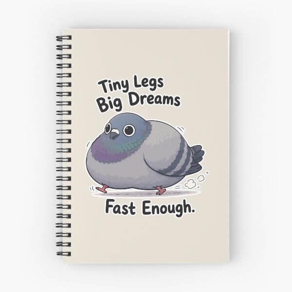 Item preview, Tiny Legs Big Dreams Funny Pigeon Sticker Cute Bird Meme Gift designed and sold by SimplePoDesign.
