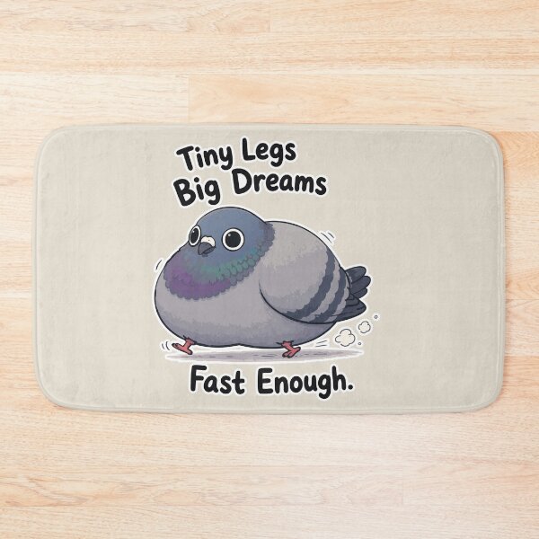 Item preview, Tiny Legs Big Dreams Funny Pigeon Sticker Cute Bird Meme Gift designed and sold by SimplePoDesign.