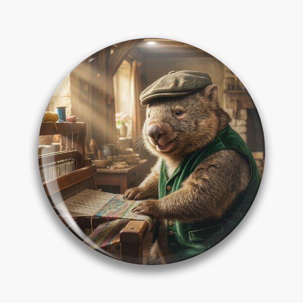 Item preview, Cheerful Wombat Weaving in His Cozy Cottage designed and sold by Tridentulus.