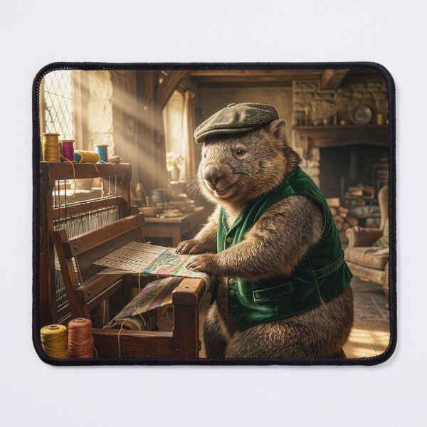 Item preview, Cheerful Wombat Weaving in His Cozy Cottage designed and sold by Tridentulus.