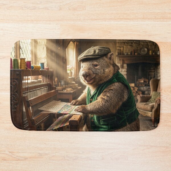 Item preview, Cheerful Wombat Weaving in His Cozy Cottage designed and sold by Tridentulus.