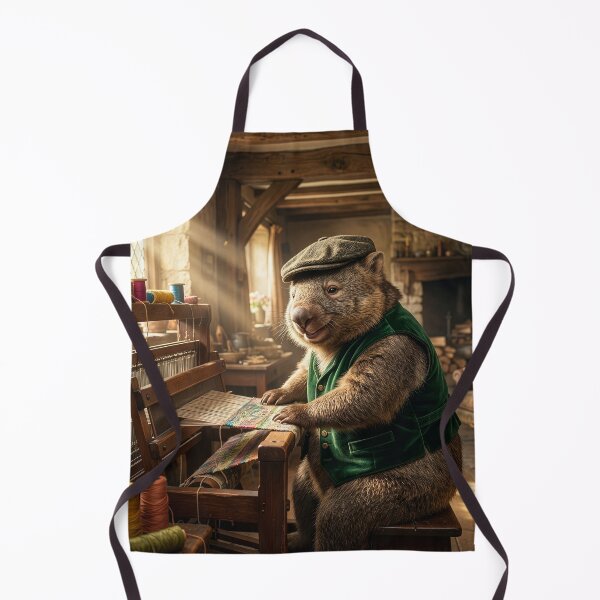 Item preview, Cheerful Wombat Weaving in His Cozy Cottage designed and sold by Tridentulus.