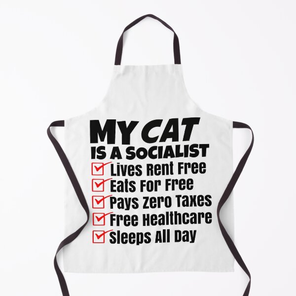 Item preview, Express your unique humor with this 'My Cat Is A Socialist' graphic tee. Perfect for cat parents, political humor enthusiasts, and those who love witty, sarcastic apparel. designed and sold by WonderWaresGifts.