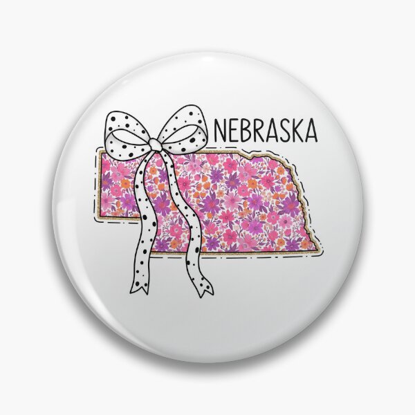 Item preview, Cute Nebraska Floral Map Graphic Coquette Bow Design designed and sold by Paper Drip.