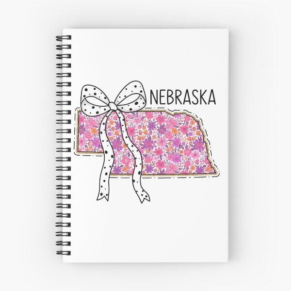 Item preview, Cute Nebraska Floral Map Graphic Coquette Bow Design designed and sold by Paper Drip.