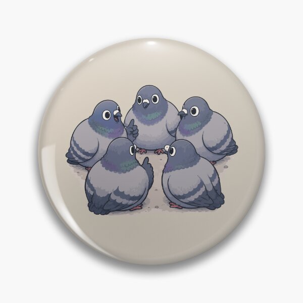 Item preview, Pigeon Meeting Sticker Cute Bird Gossip Club Funny Rock Dove Art designed and sold by SimplePoDesign.