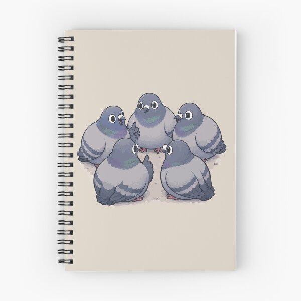 Item preview, Pigeon Meeting Sticker Cute Bird Gossip Club Funny Rock Dove Art designed and sold by SimplePoDesign.