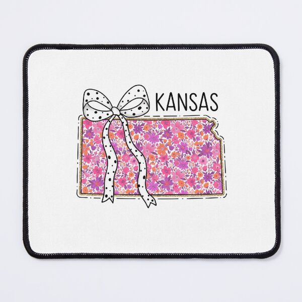 Item preview, Cute Kansas Floral Map Graphic Coquette Bow Design designed and sold by Paper Drip.