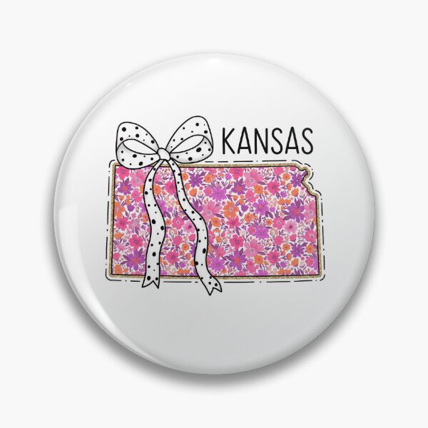 Item preview, Cute Kansas Floral Map Graphic Coquette Bow Design designed and sold by Paper Drip.