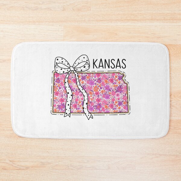 Item preview, Cute Kansas Floral Map Graphic Coquette Bow Design designed and sold by Paper Drip.