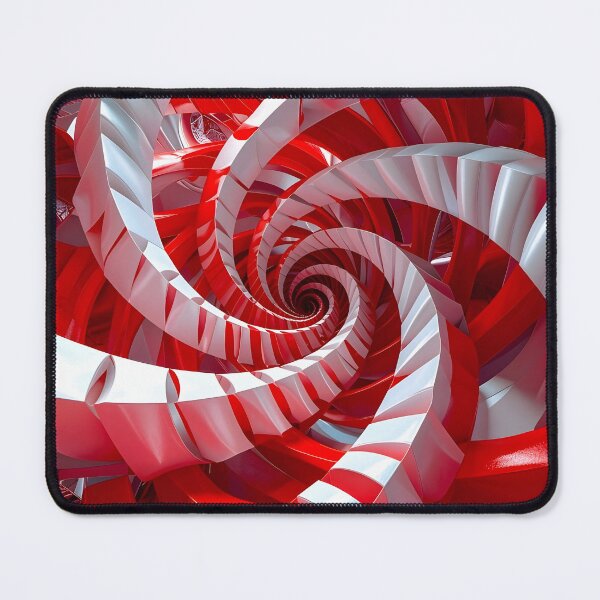 Item preview, Spiral Vortex with Red and White Stripes designed and sold by Vicky Brago-Mitchell®.