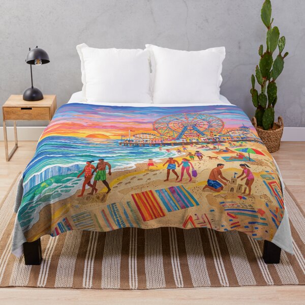 Item preview, Coney Island Summer Beach Art designed and sold by Home Decor Art.