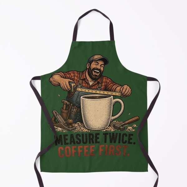 Item preview, Funny Carpenter Gift Measure Twice Coffee First Woodworker Design designed and sold by thoughtswear.