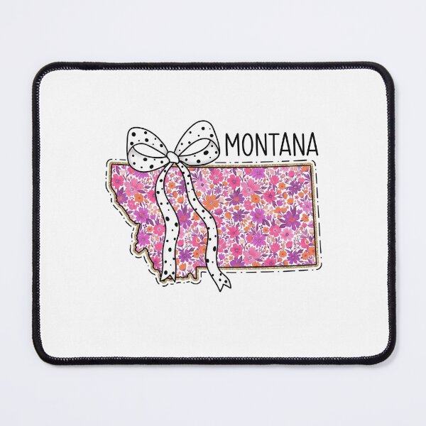 Item preview, Cute Montana Floral Map Graphic Coquette Bow Design designed and sold by Paper Drip.