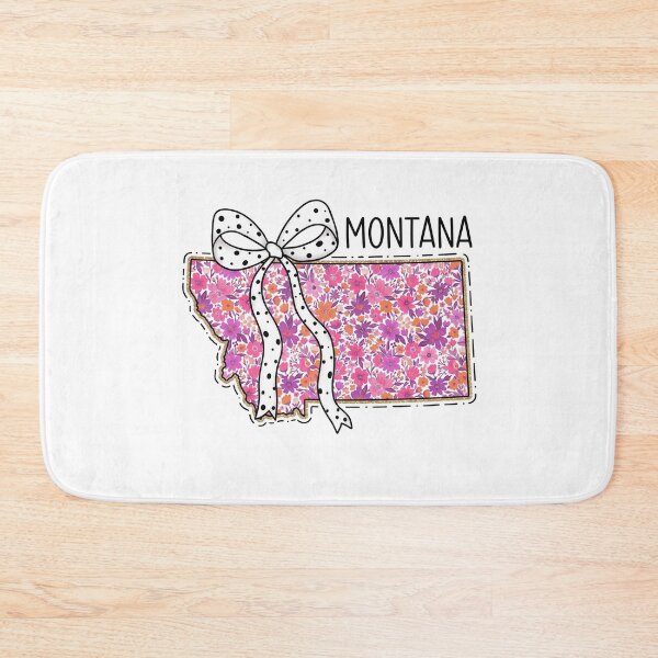 Item preview, Cute Montana Floral Map Graphic Coquette Bow Design designed and sold by Paper Drip.