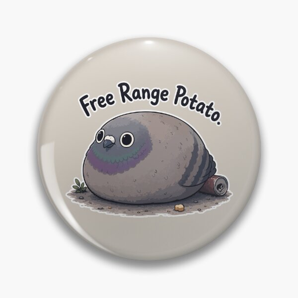 Item preview, Free Range Potato Pigeon Sticker Funny Chubby Bird Meme Gift designed and sold by SimplePoDesign.