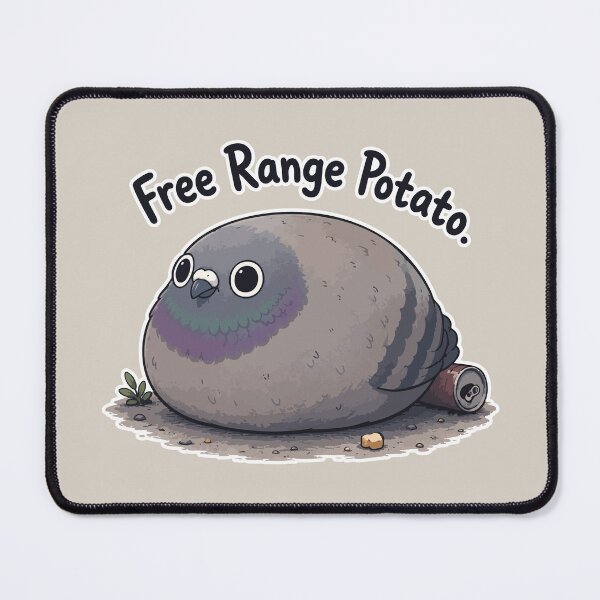 Item preview, Free Range Potato Pigeon Sticker Funny Chubby Bird Meme Gift designed and sold by SimplePoDesign.