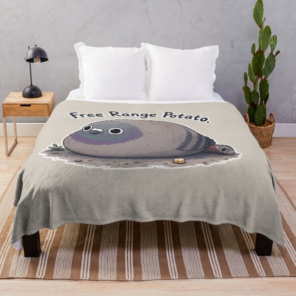 Item preview, Free Range Potato Pigeon Sticker Funny Chubby Bird Meme Gift designed and sold by SimplePoDesign.