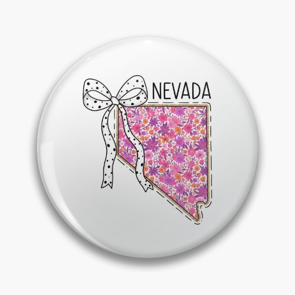 Item preview, Cute Nevada Floral Map Graphic Coquette Bow Design designed and sold by Paper Drip.