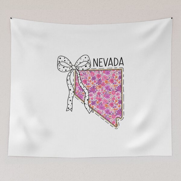 Item preview, Cute Nevada Floral Map Graphic Coquette Bow Design designed and sold by Paper Drip.