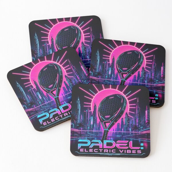 Item preview, Padel Electric Vibes - Cyberpunk Racket City - Womens Synthwave Sports Gift designed and sold by BelievingCreate.