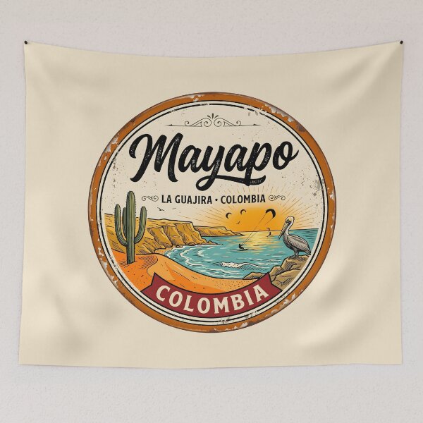 Item preview, Mayapo Beach — Vintage Colombian Caribbean Beach Badge designed and sold by ColombianaShop.