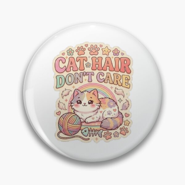 Item preview, Cat Hair Don't Care | Cute Fluffy Cat Retro Typography T-Shirt for Cat Lovers designed and sold by Faisal  Shah.