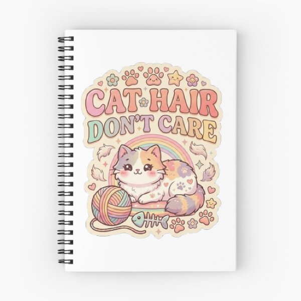 Item preview, Cat Hair Don't Care | Cute Fluffy Cat Retro Typography T-Shirt for Cat Lovers designed and sold by Faisal  Shah.